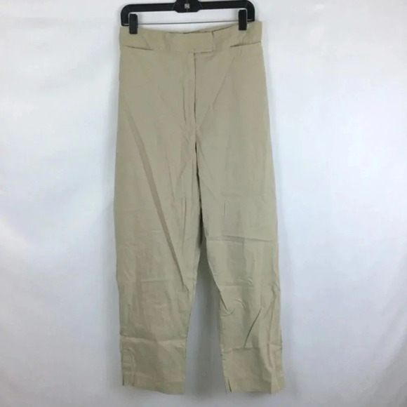 Vintage Avenue Career Pant Flat Front Straight Leg Stretch Beige Plus Size 22W - Picture 2 of 7